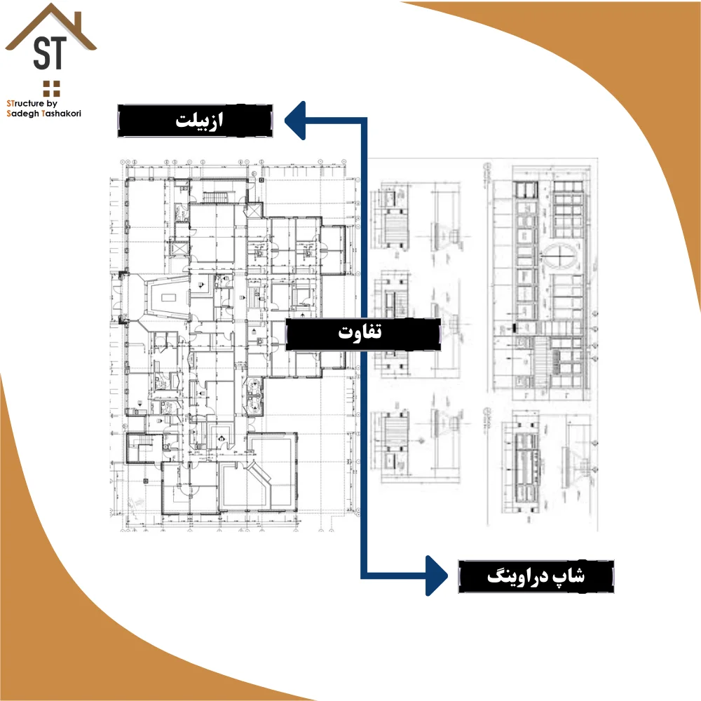 تفاوت نقشه شاپ و ازبیلت